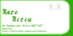 mate mitiu business card